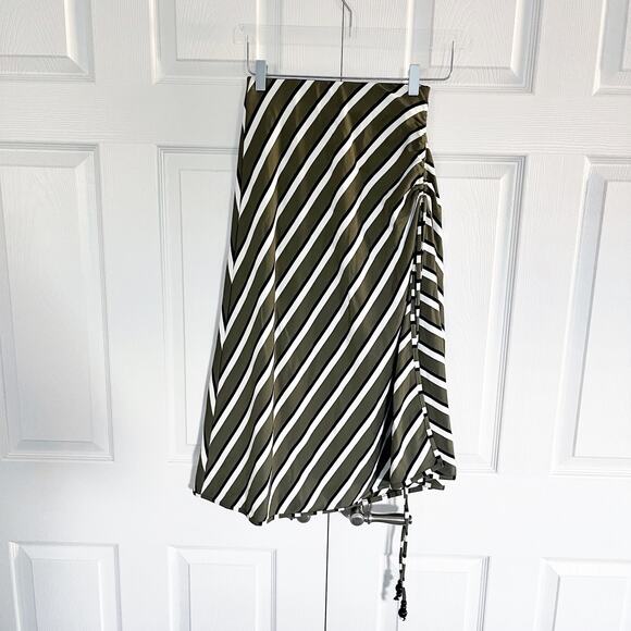 Solid & Striped Ruched Striped Stretch-Jersey Skirt - Picture 3 of 10